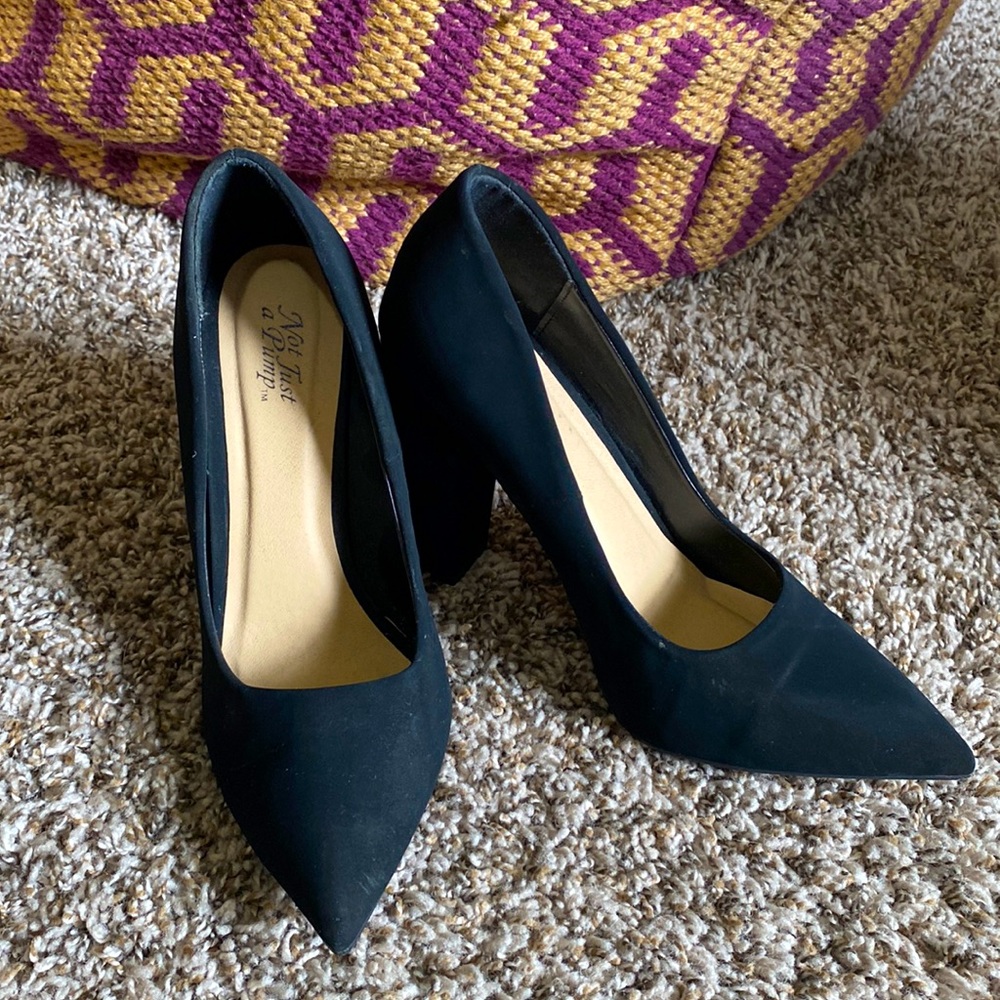 Black Block Heels size 9 by Not Just a Pump